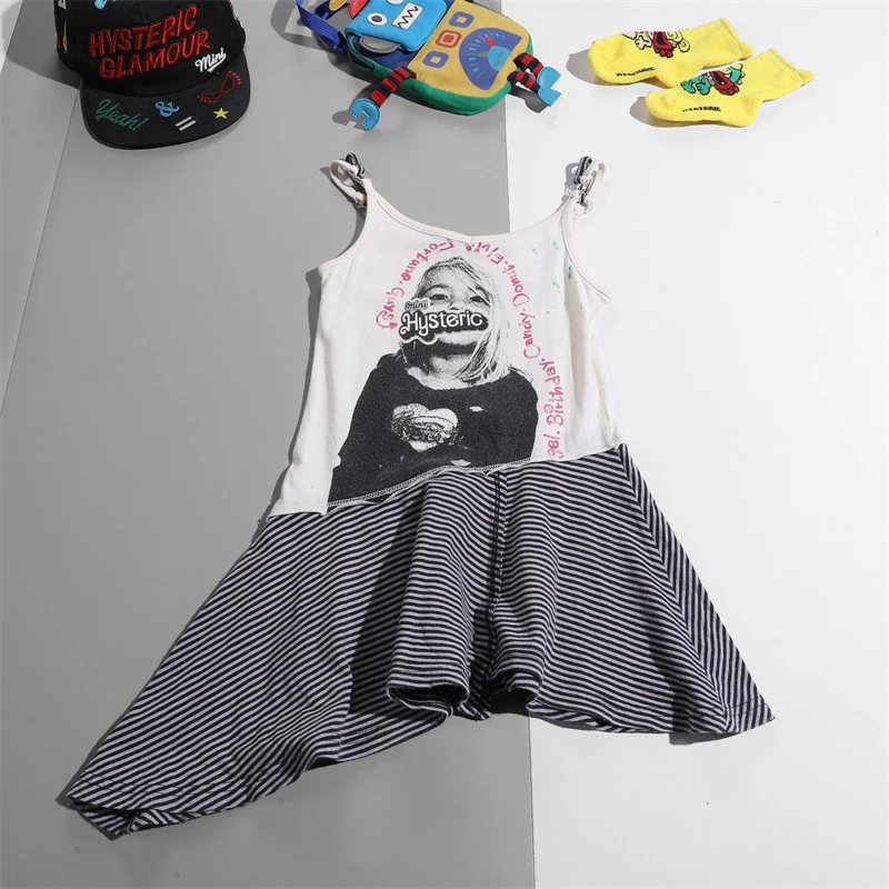 B342黑超不规则下摆背心裙