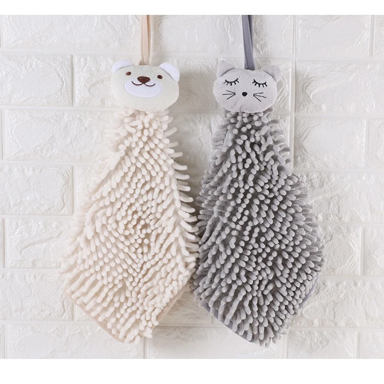 加厚高品质擦手球雪尼尔吸水强厨房用品挂式擦手巾吸水速干