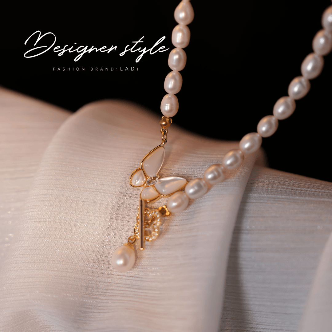 铜合金项链 手工气质轻奢时尚百搭仙女镶嵌坠链X101