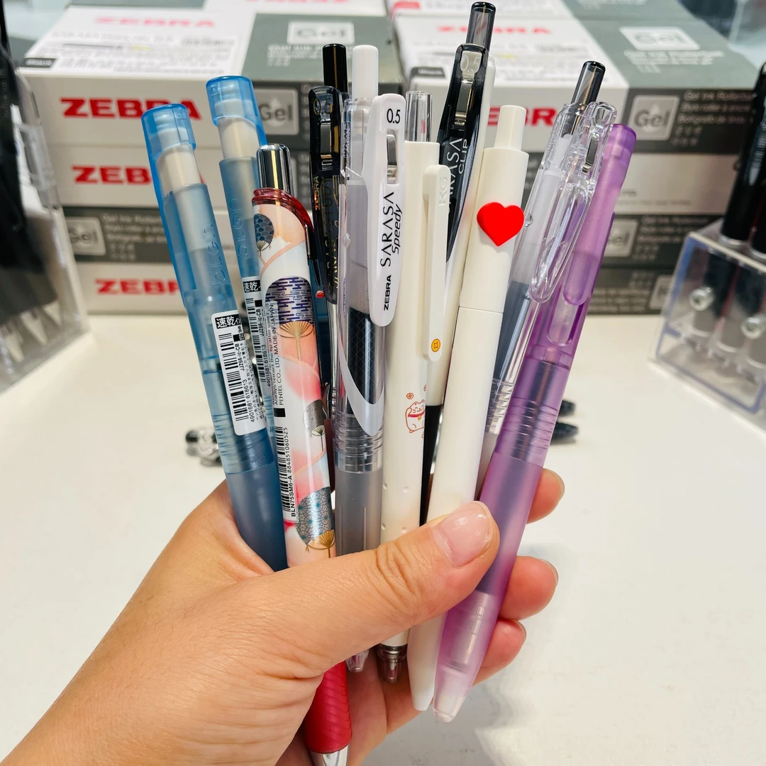 小媛组合冰透系列中性笔10支黑色0.5MM浓墨速干笔