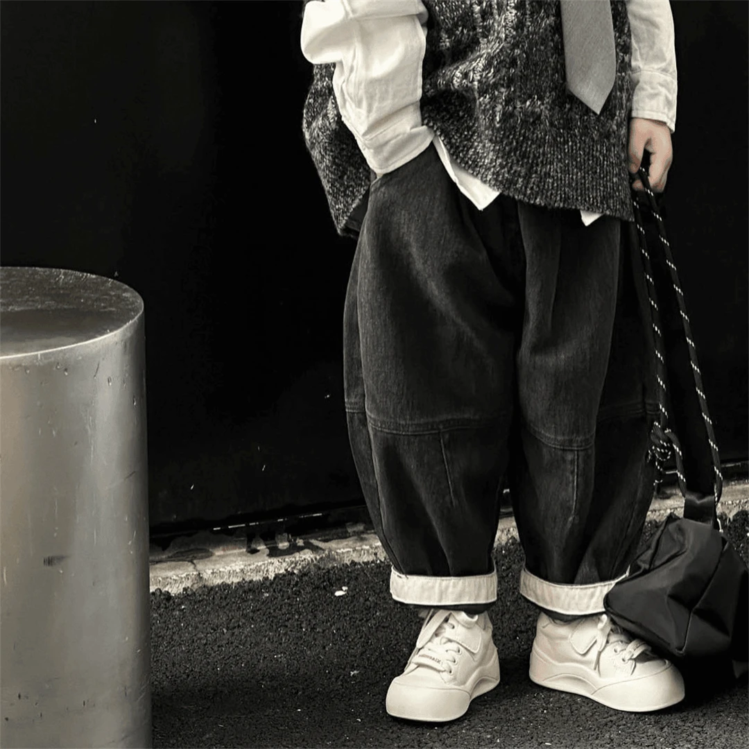 男童牛仔裤春秋季新款儿童裤子中小童韩版洋气撞色边宽松休闲裤潮