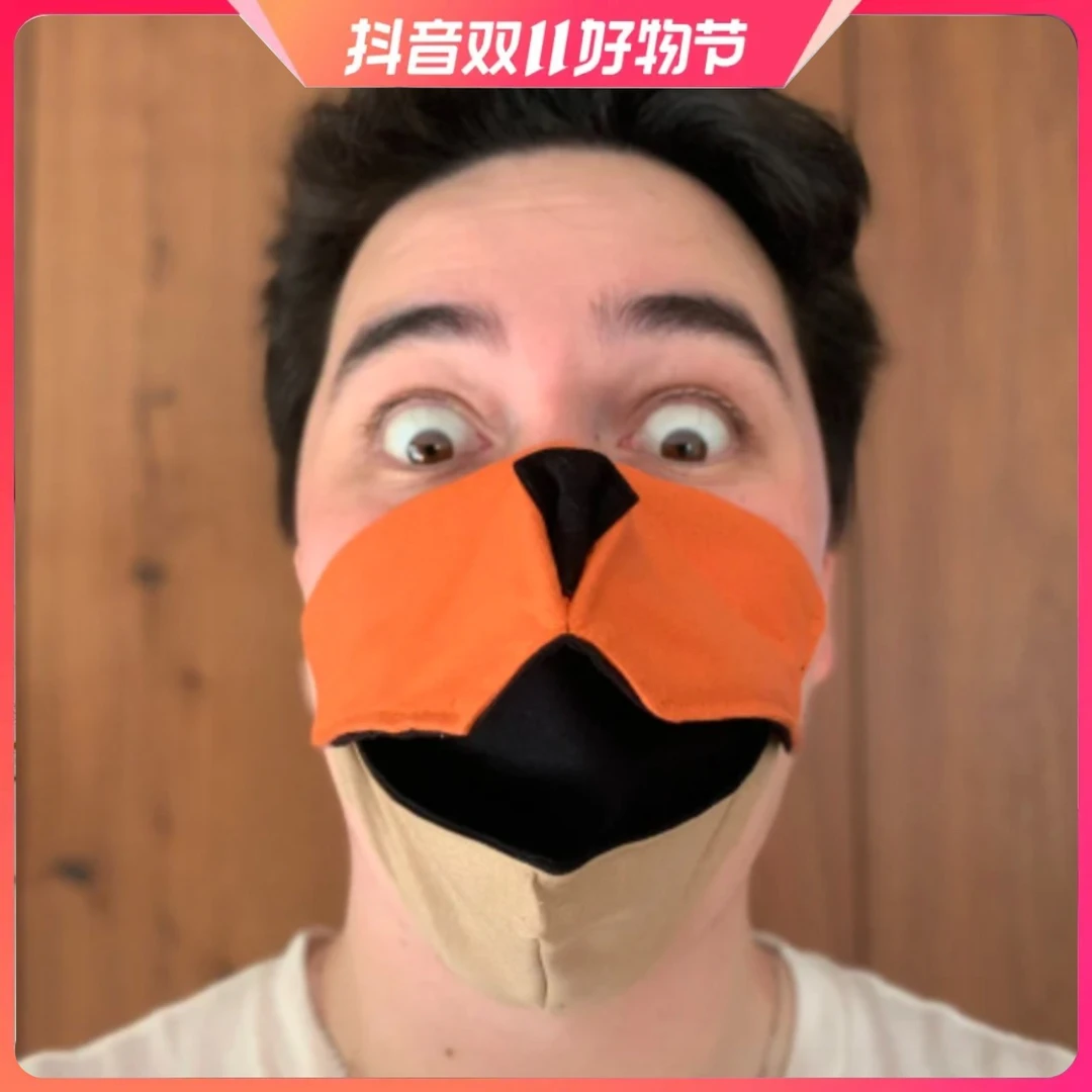 海外爆款3D创意可动动物嘴型潮流口罩furry控可爱cos
