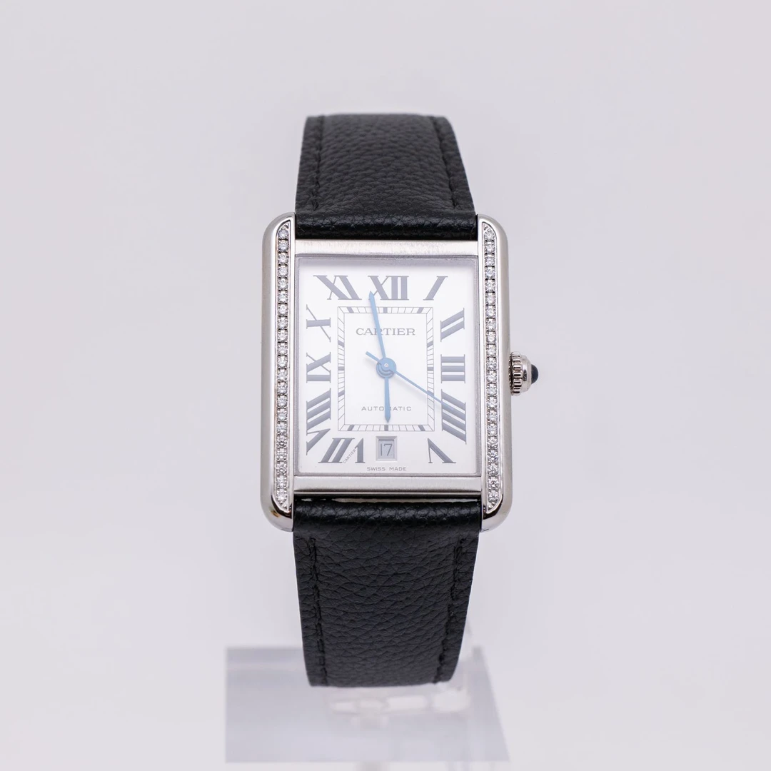 99新 Cartier/卡地亚 坦克系列 W5200027 31×41后钻男款机械 单表