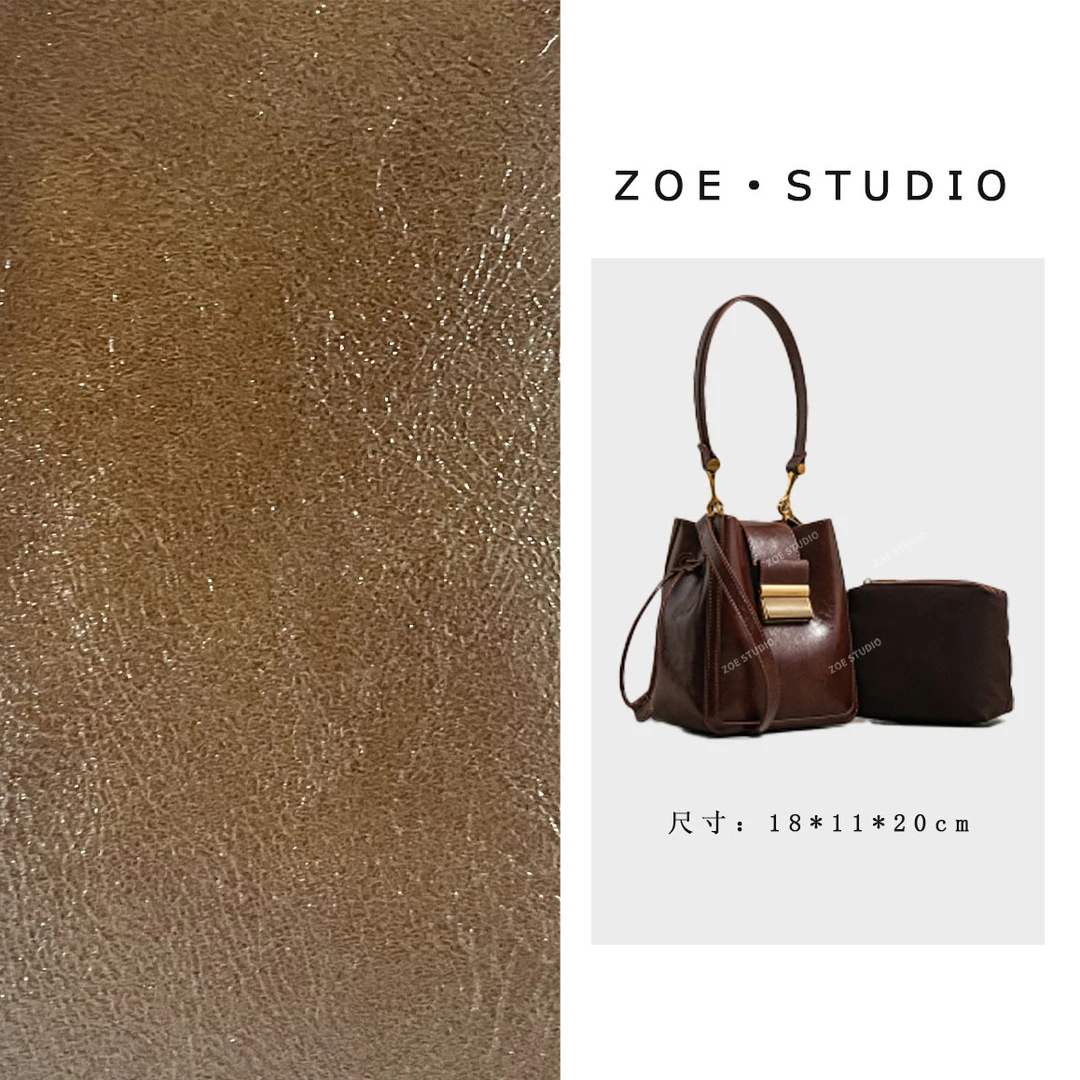 【佐伊甄选】SK-82713-1-茶棕春秋韩版时尚单肩手提女包轻奢真皮