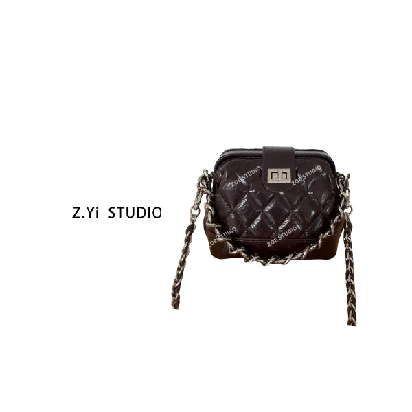 【佐伊甄选】SK-82266-1-黑糖咖啡轻奢女士时尚通勤百搭腋下托特包