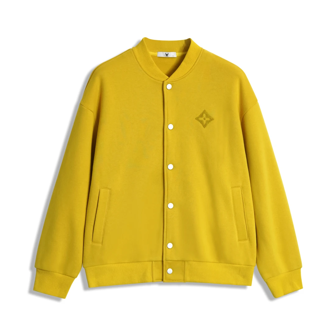 【NXX】秋冬新款磨毛加绒加厚毛巾绣刺绣男女同款百搭棒球服外套