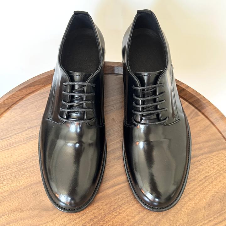 重工水洗马臀皮手工男鞋大码商务休闲圆头皮鞋男士真皮大底德比鞋