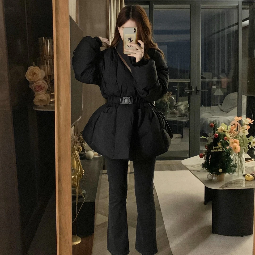 大码胖mm今年流行爆款棉服冬季女加厚保暖新款黑色面包服棉衣外套