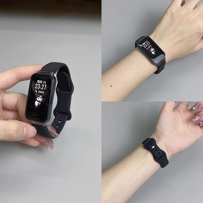 适用keepb4手环表带8字扣硅胶腕带B3智能蓝牙运动手环替换带男女