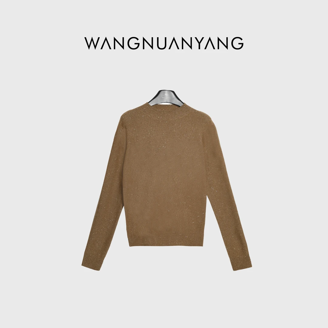 【WNY STUDIO】小金豆｜高支羊毛轻奢半高领宽松针织（23087）