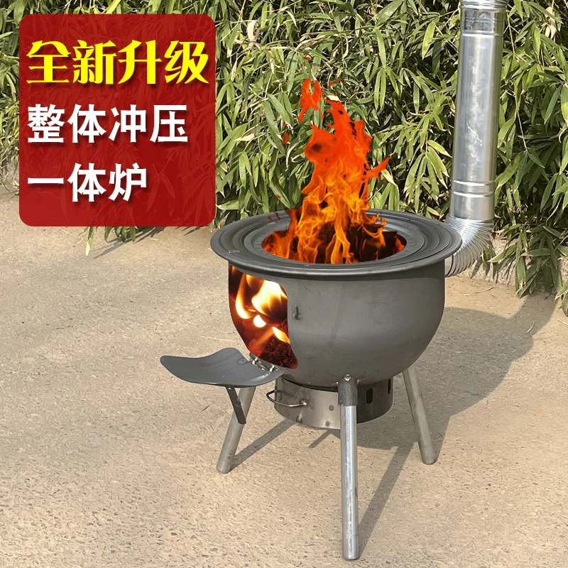 一体柴火炉户外一体柴火灶家用农村烧柴炉子地锅烧火炉劈柴炉