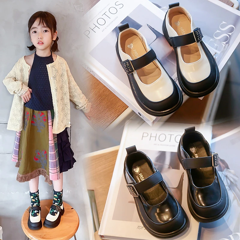 女童皮鞋2023秋季新款韩版鞋子儿童软底黑色童鞋小女孩春秋演出鞋