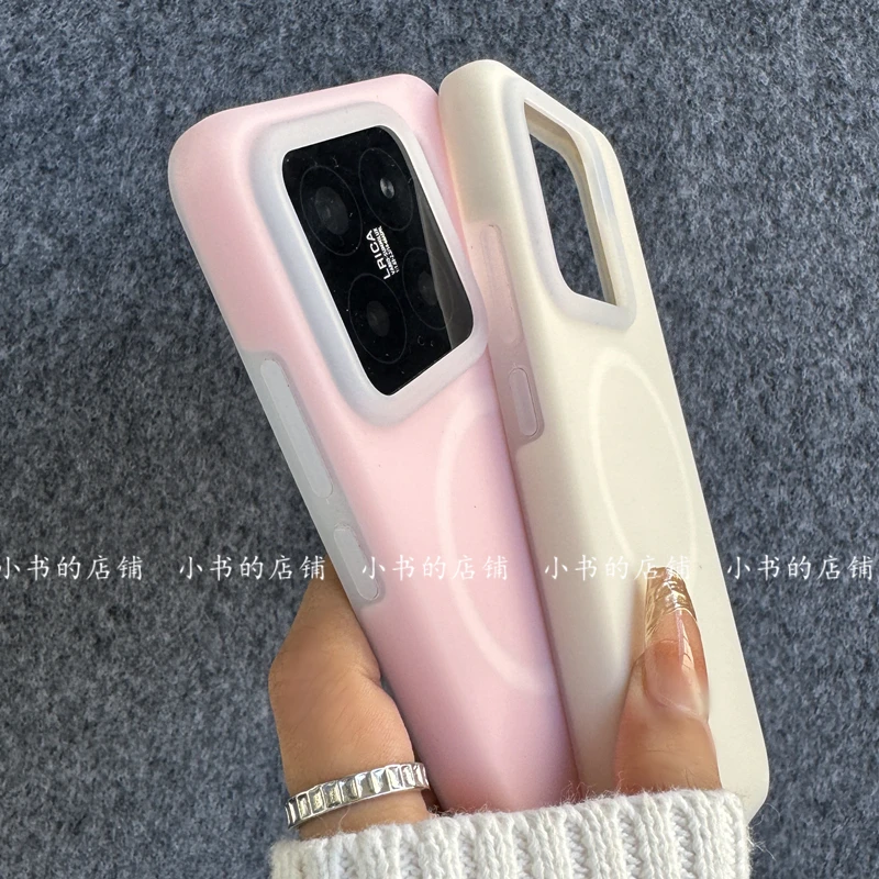 YOONIA适用小米15磁吸果冻15pro液态硅胶手机壳艺术感小众新款男