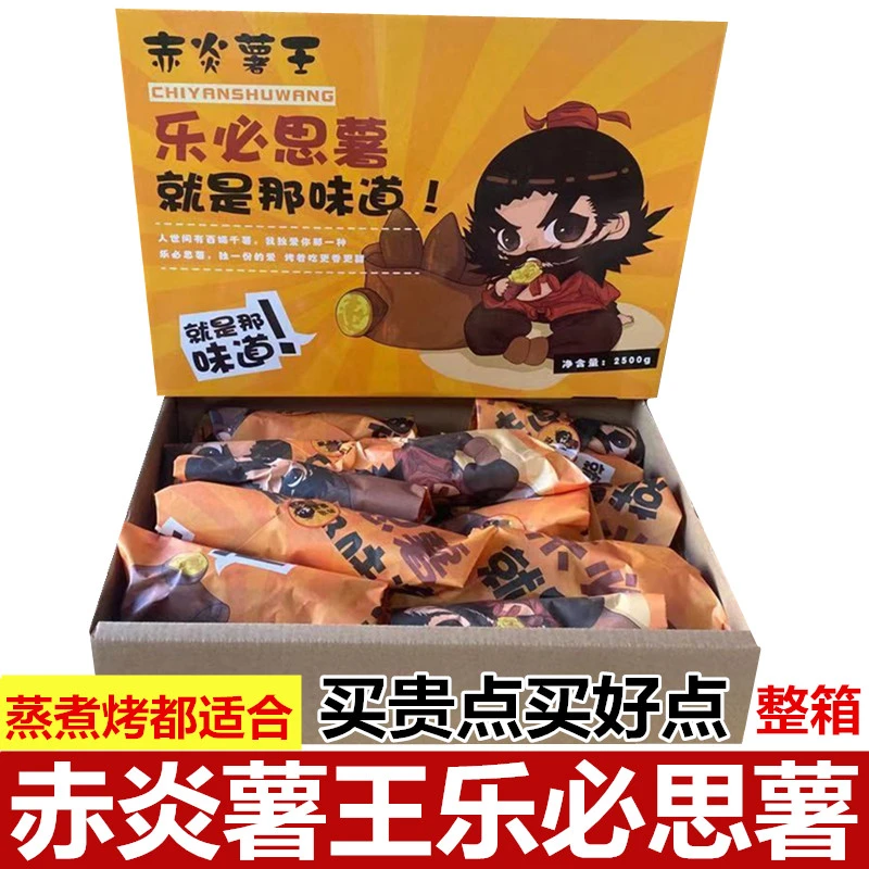 赤炎薯王黄心蜜薯5斤礼盒装 乐必思薯食用红薯山芋烤地瓜番薯包邮