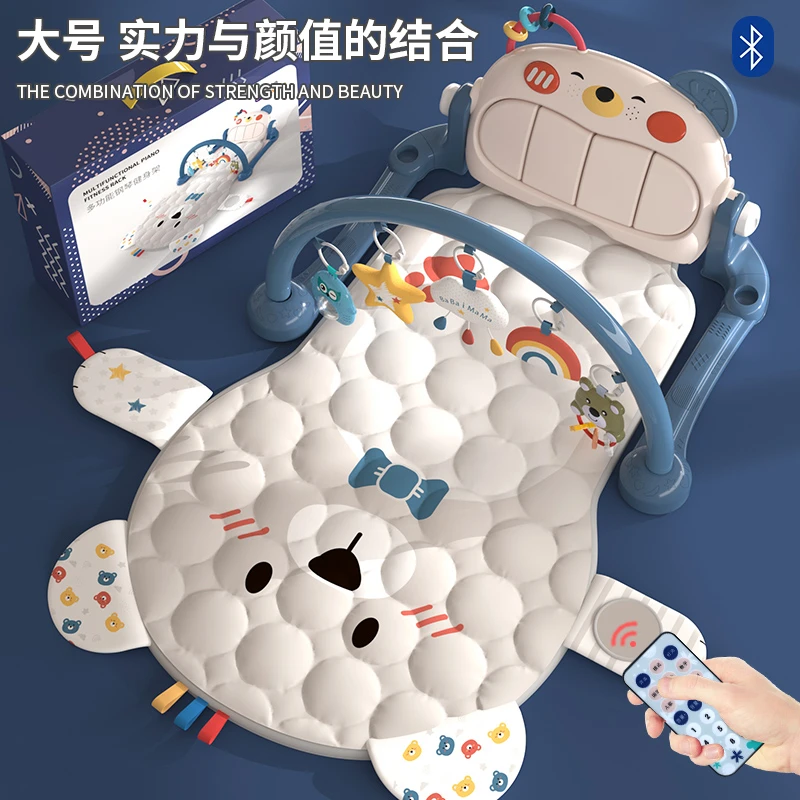 脚踏钢琴新生婴儿健身架器躺着玩踩蹬宝宝幼儿0一1岁3到6个月玩具