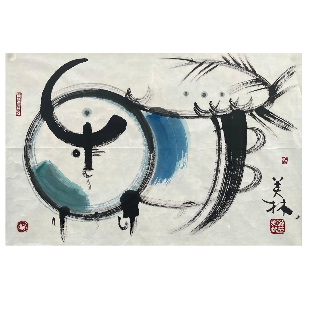 HML-10-006 牛 尺寸45*69cm 纸本软片