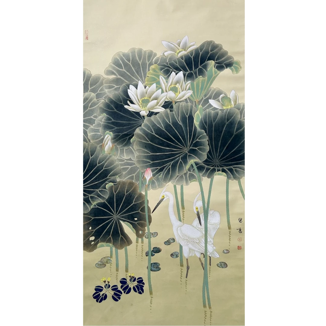 YJG-4-010 花鸟 尺寸131*61cm 纸本立轴