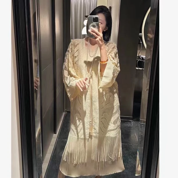 【开衫款套装】2025新款泰系经典复古蕾丝气质宽松外搭女开衫