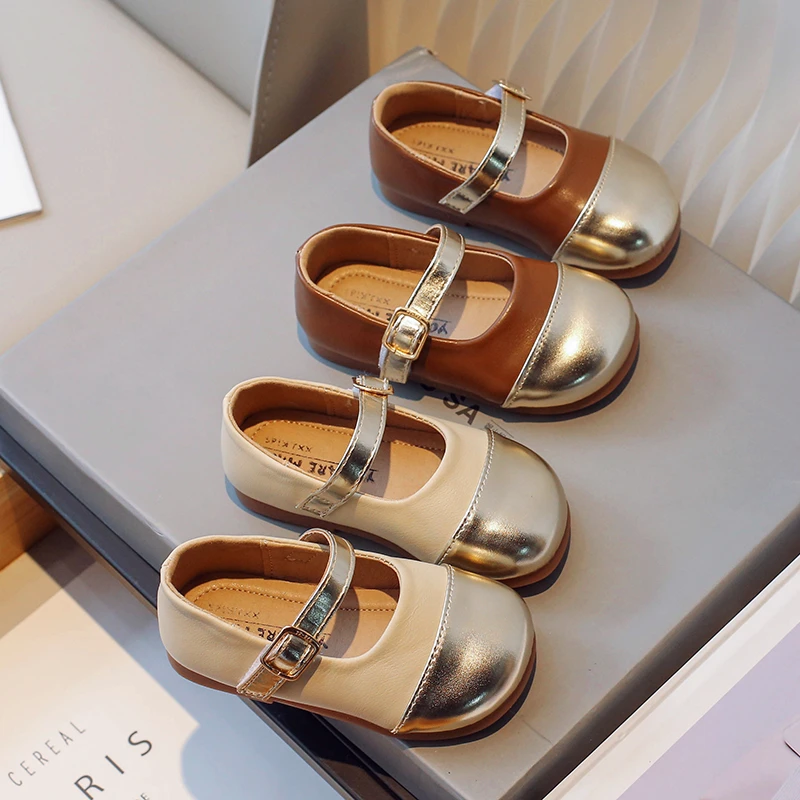 女童皮鞋2024春季新款韩版软底时尚洋气公主鞋