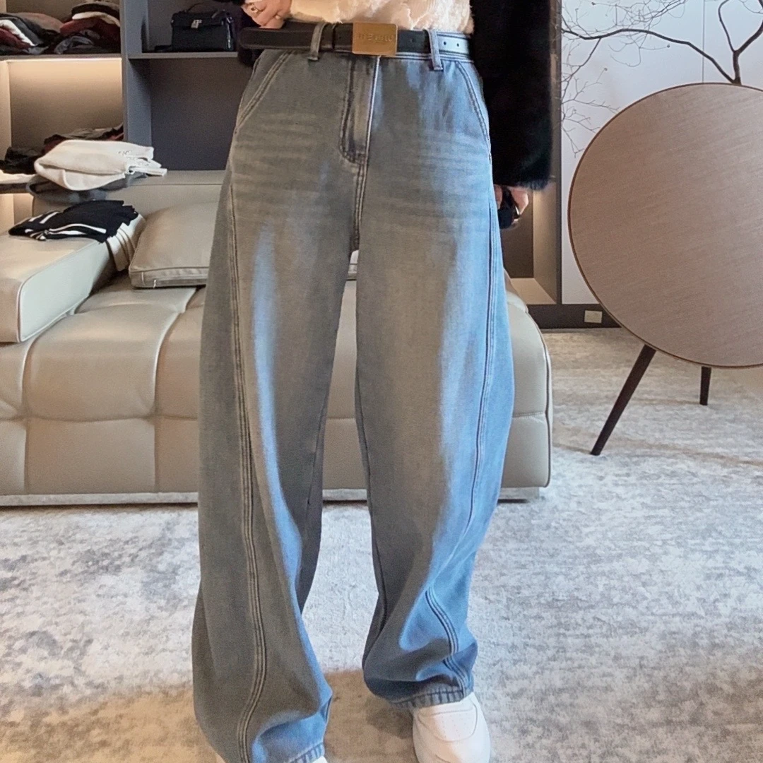 FANYE 2024冬季百搭休闲水洗弯刀牛仔裤 60311