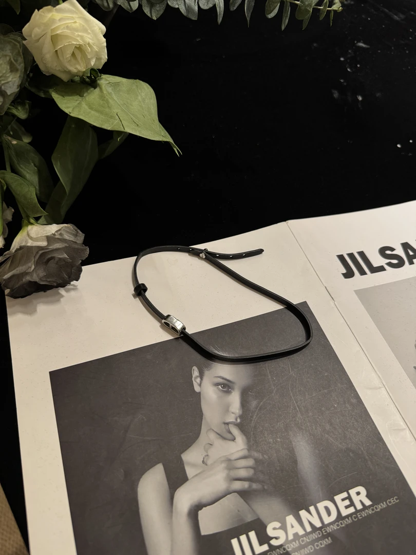 铜合金皮质项链 FANYE 2024新款百搭休闲锁骨链 长度38