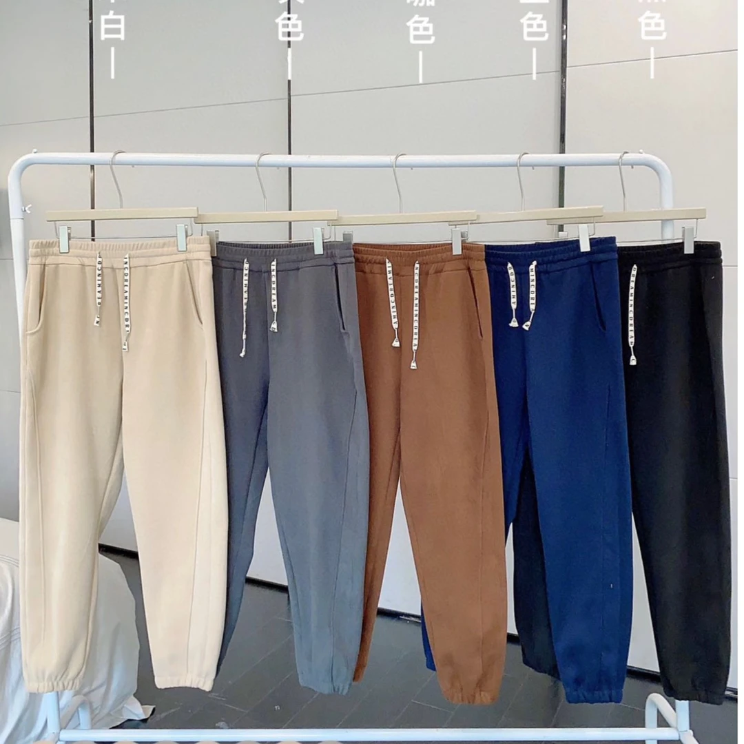 门店299加厚防风裤男女同款宽松时尚休闲裤秋冬季纯色保暖运动裤