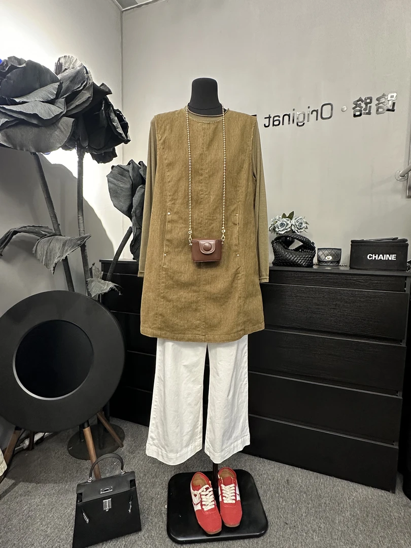 루루가−  （耐斯）春款两件套法式牛仔连衣裙女高级感韩系气质短裙套装