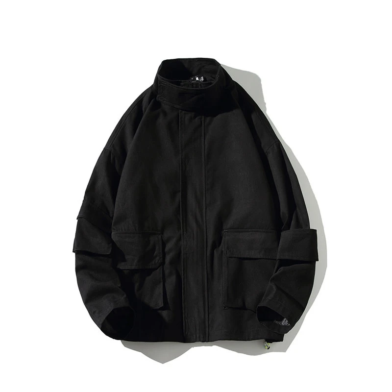 外套春秋夹克休闲宽松潮流立领秋季上衣男士百搭港风ins