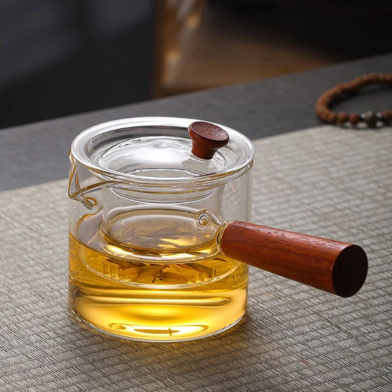 （破损包赔）耐热玻璃茶壶煮茶器泡茶壶耐高温侧把壶高硼硅玻璃壶