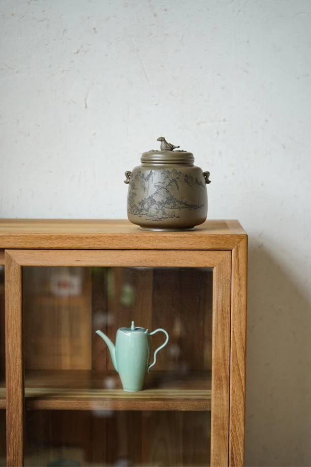 【知守.茶器】和谐天趣.紫砂醒茶罐