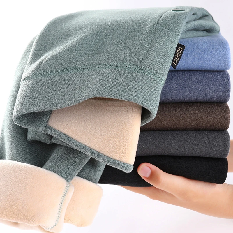 儿童保暖裤男童加绒棉裤中大童内穿加厚高腰女童宝宝打底裤秋冬季