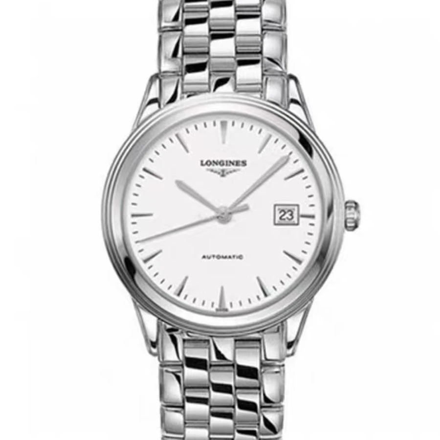 99新 Longines/浪琴 军旗874/38.5mm/公价12900/ 白盘条丁刻度