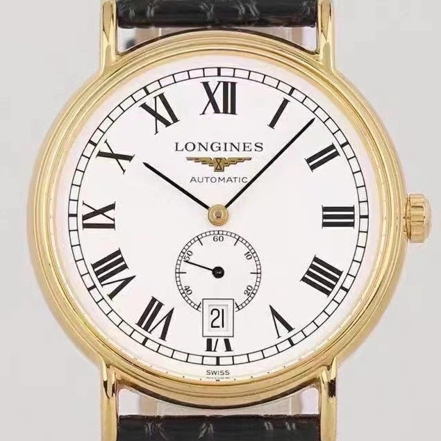 99新  浪琴腕表/瑰丽905/公价13700/40mm/白盘罗马刻度