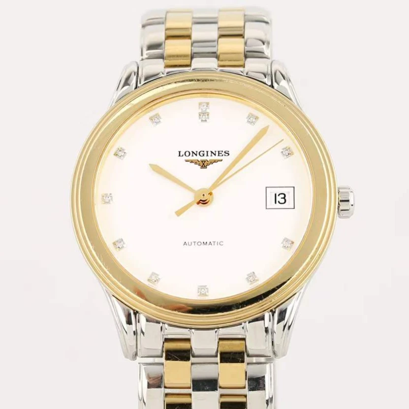99新 Longines/浪琴 军旗774/公价16800/36mm/白盘钻石刻度