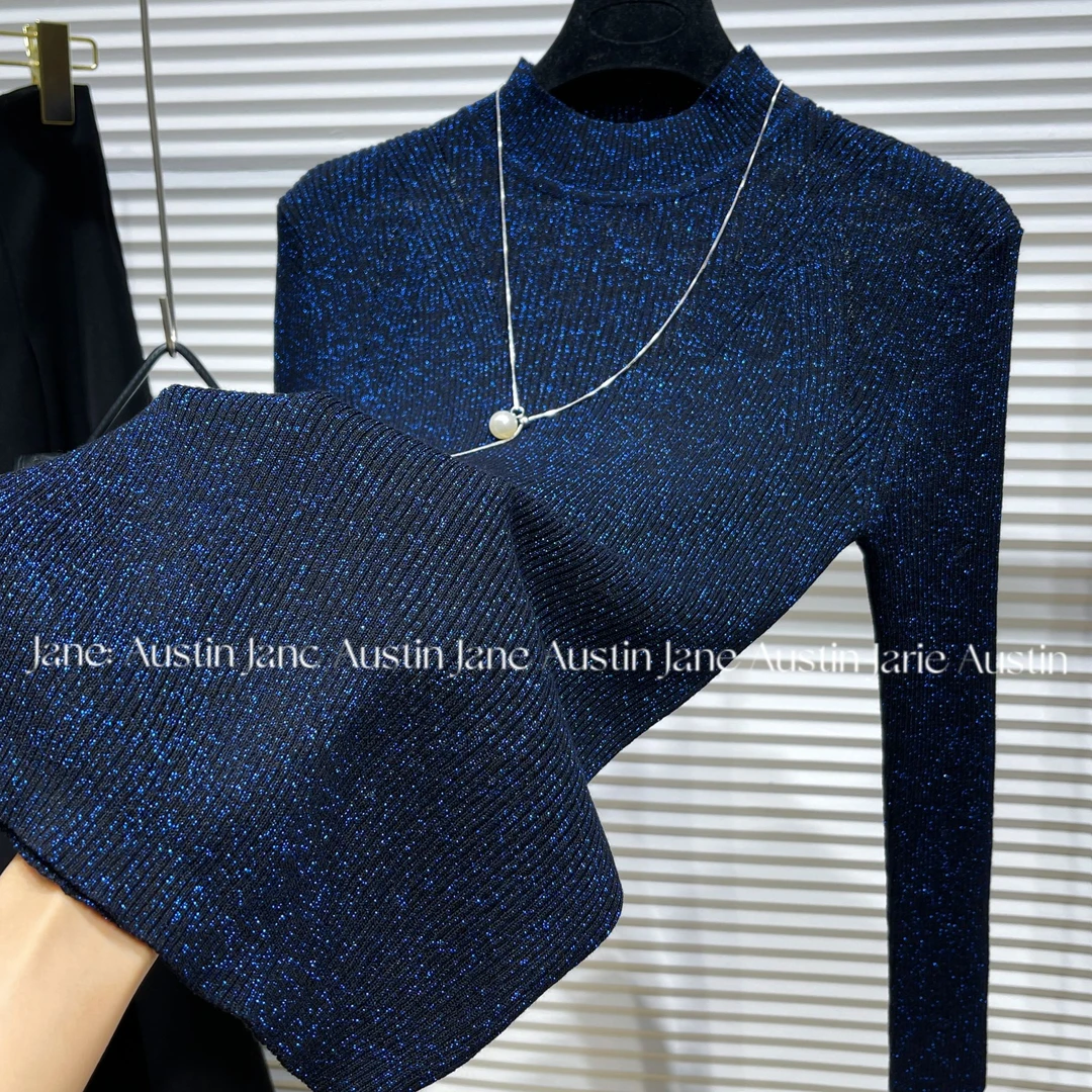 Jane Austin •（冰雪皇后）秋冬新款百搭显瘦长袖圆领修身毛衣女