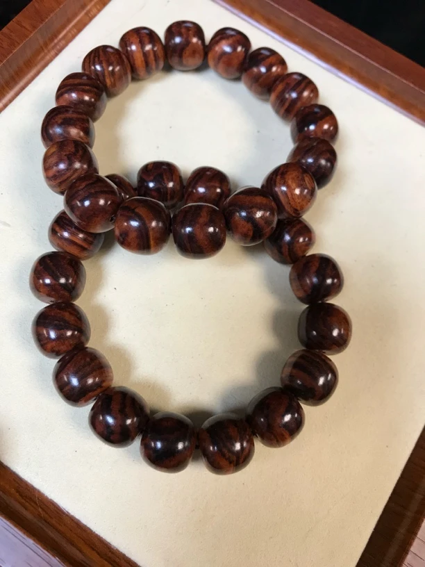 【末代花梨】海黄1314山水花纹降香黄檀文玩手串佛珠多样性发其一