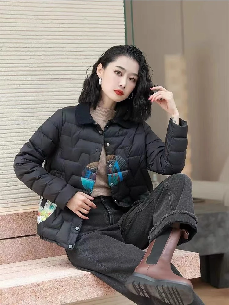 早春新款花好月圆休闲新中式秋冬短款外套