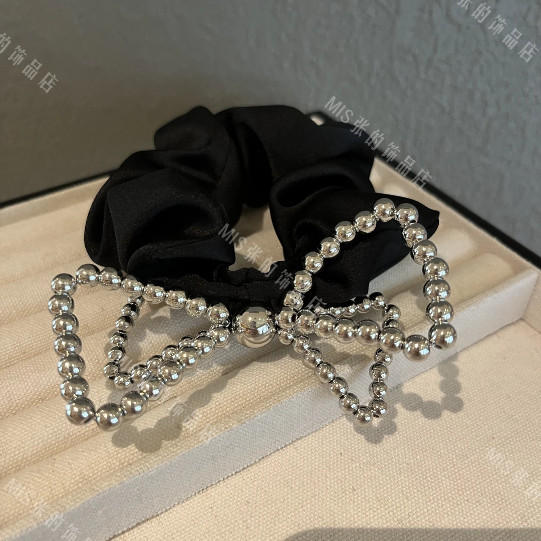 帛妃  韩版高级感蝴蝶结小众气质设计款发圈发绳头饰后脑勺发圈