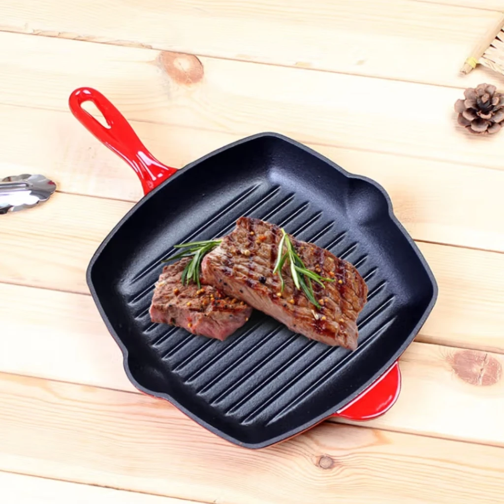 【佰食果夫妇】搪瓷铸铁牛排锅煎锅