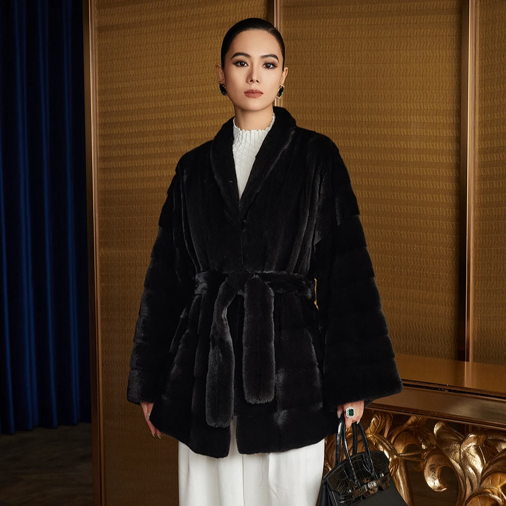 【卓越非凡】2025年冬季新款女装大衣女外套S2022004-1黑色