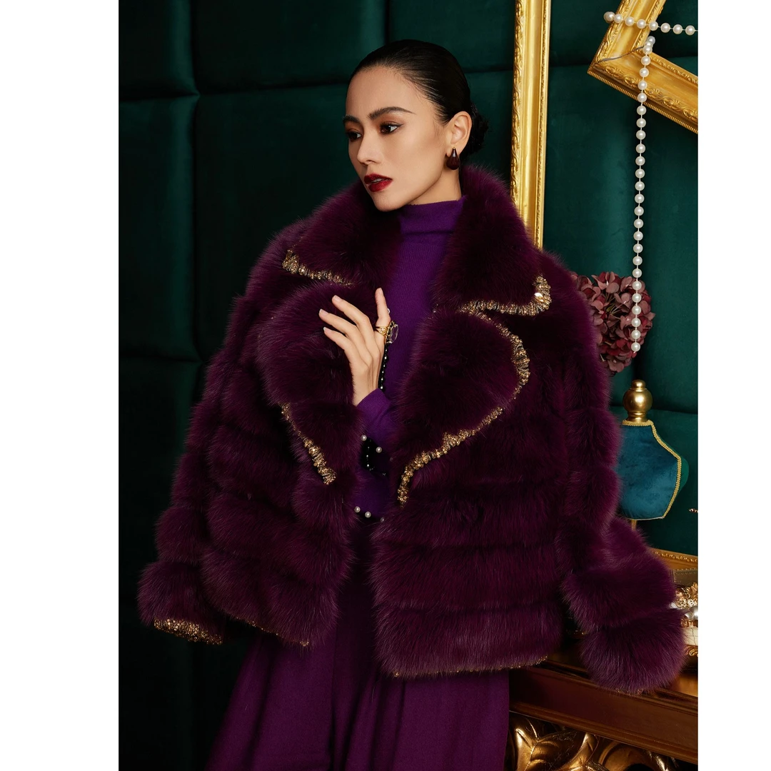 【卓逸非凡】2025年冬季新款女装大衣女外套Z19180高紫色