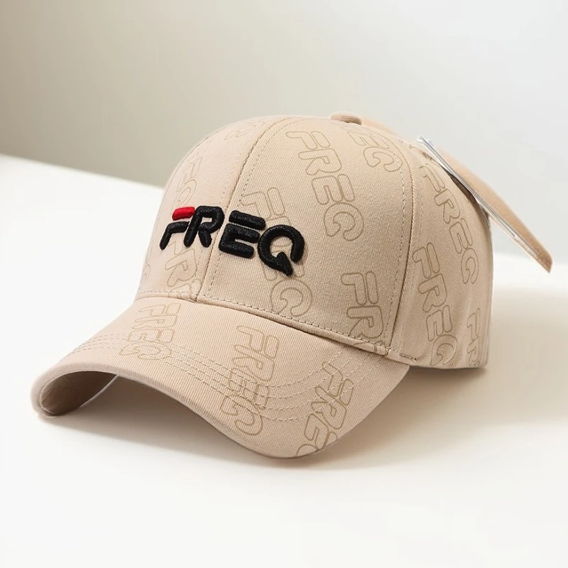 【加大款显脸小】新款运动男女款棒球帽纯棉FREQ字母鸭舌帽时尚潮流