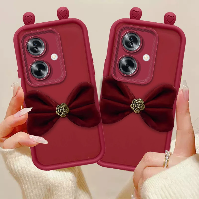 适用于【oppoA2】天眼阶梯软胶蝴蝶结全包防摔保护手机壳