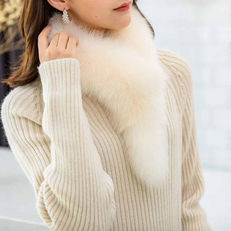 狐狸毛围巾女冬季韩版真毛毛毛围巾秋冬加厚保暖皮草毛领子围脖