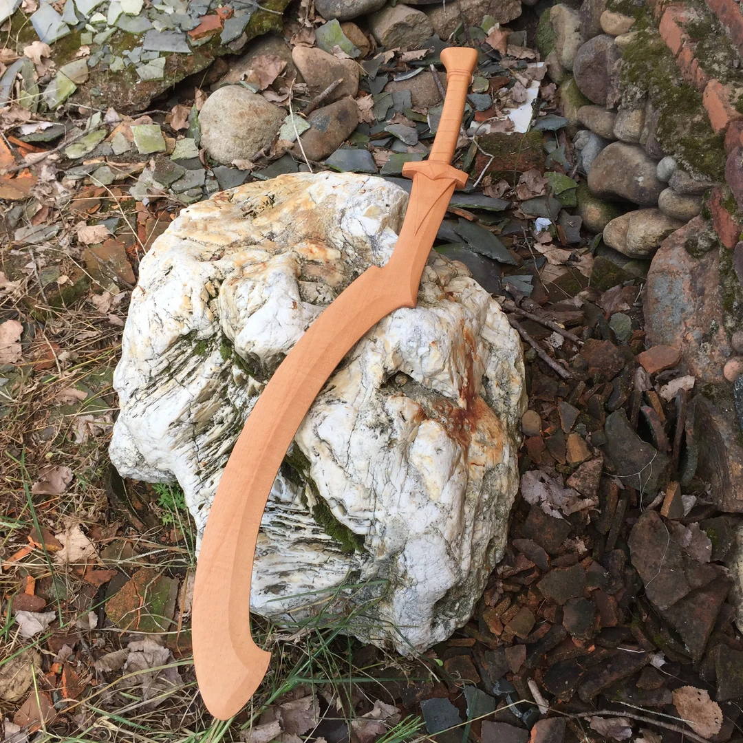 古埃及弯刀正品木剑兵器电视版cos仿古雕刻手工动漫玩具现代定制