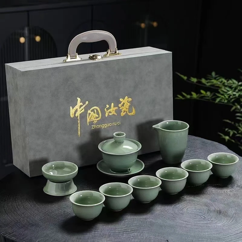 中国汝瓷茶具礼盒装