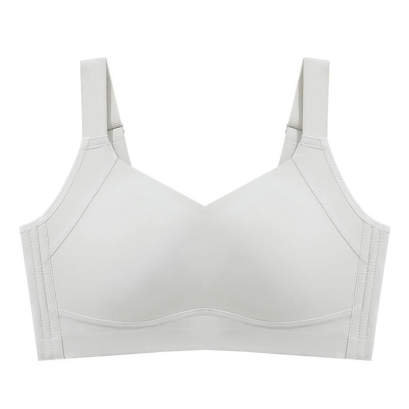 977（光面无痕养护型内衣）无钢圈大胸显小抹胸四排扣夏天无痕文胸