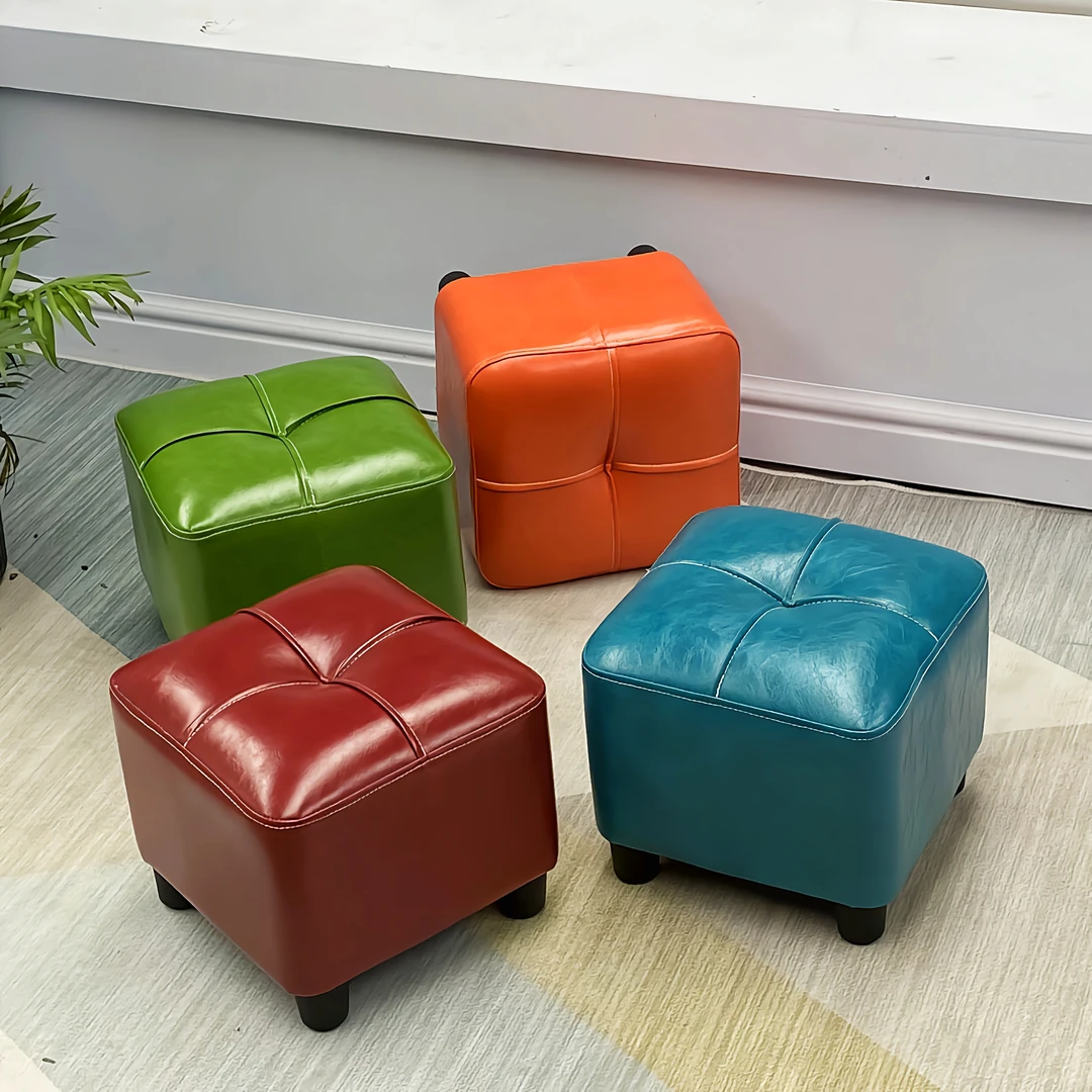 茶几凳小皮凳方凳矮凳家用换鞋凳门口板凳客厅小凳子沙发家用矮凳