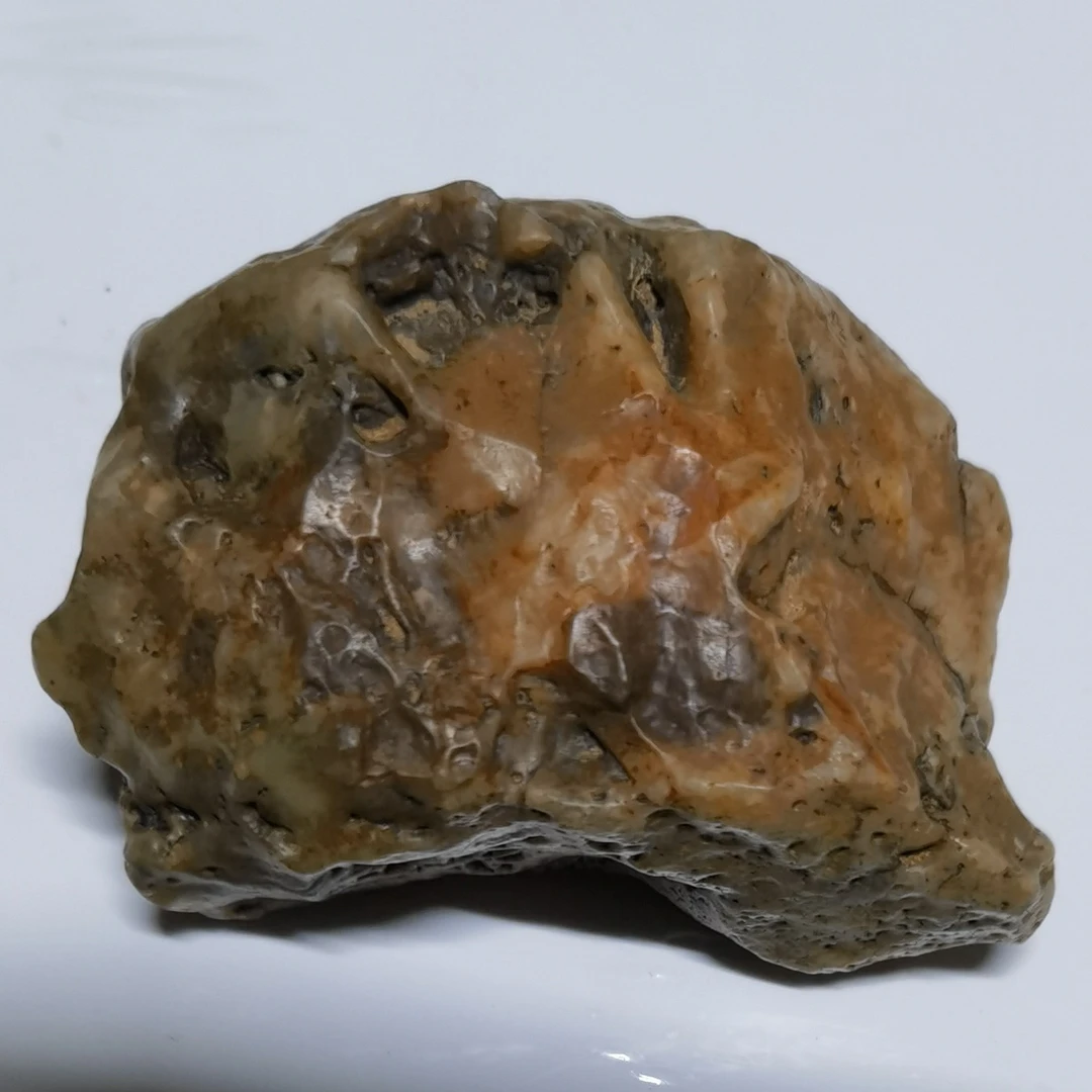 内蒙戈壁玛瑙象形石煎包造型奇石摆件