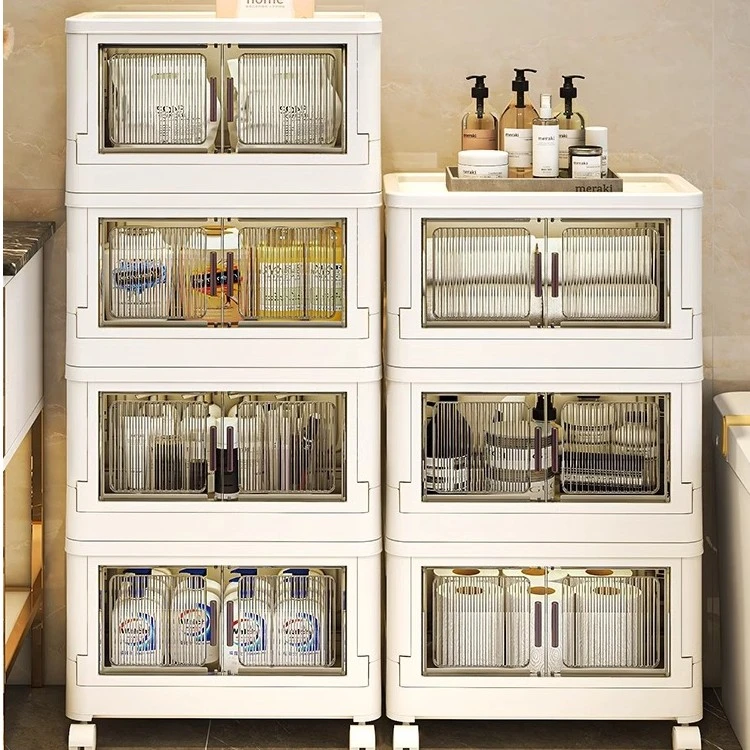 48cm免安装折叠衣服收纳箱家用客厅收纳柜玩具柜子储物柜零食整理